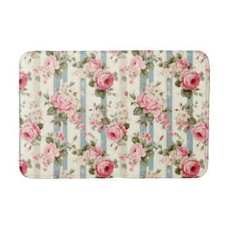 Tapis De Bain Shabby Chic Roses Vintages