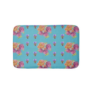 Tapis De Bain Shabby Roses roses roses fleurs florales Bain Mat