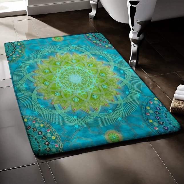 Tapis De Bain Shambala Tantric Nymphaea mandala art (Créateur téléchargé)