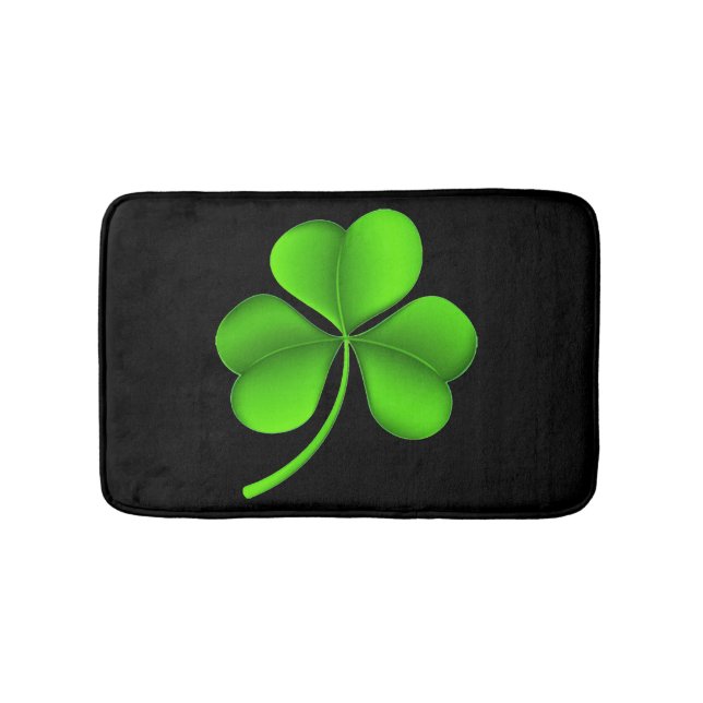 Tapis De Bain Shamrock vert sur bmcnt noir (Devant)