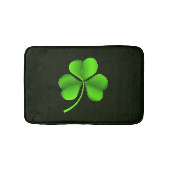 Tapis De Bain Shamrock vert sur Dark Green bmcnt (Devant)