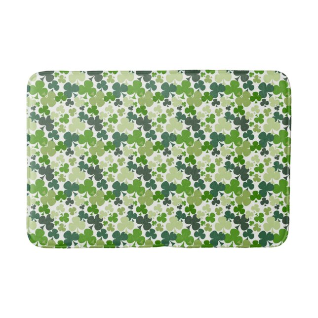 Tapis De Bain Shamrocks, Cloches Personnalisées Mat de bain moye (Devant)