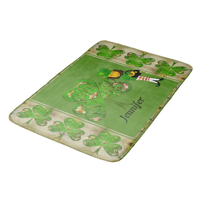 Tapis De Bain Shamrocks Leprechaun (Angle)