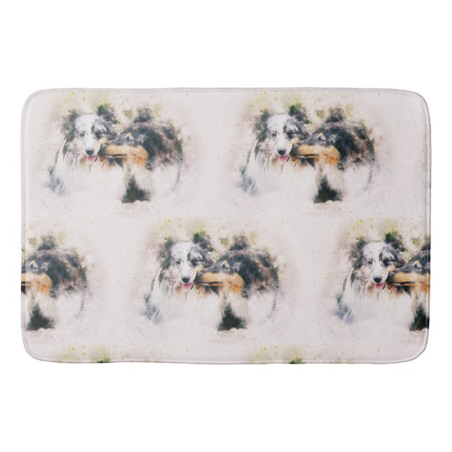 Tapis De Bain Shetland Sheepdog/ Rough Collie (Devant)