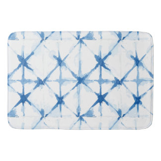 Tapis De Bain Shibori Blue Tie Dye Triangle Bath Mat