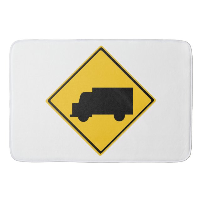 Tapis De Bain Signal d'avertissement de camion routier (Devant)
