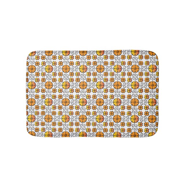 Tapis De Bain Signal traditionnel letton SUN motif géométrique V (Devant)