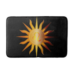 Tapis De Bain Signe du feu du soleil de Leo Mois de naissance No