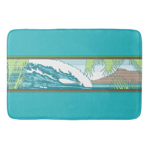 Tapis De Bain Signe hawaïen de surf de tête de diamant de Moana
