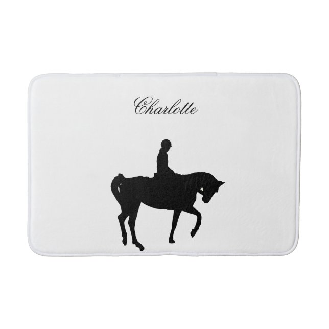 Tapis De Bain Silhouette cheval et cavalier (Devant)