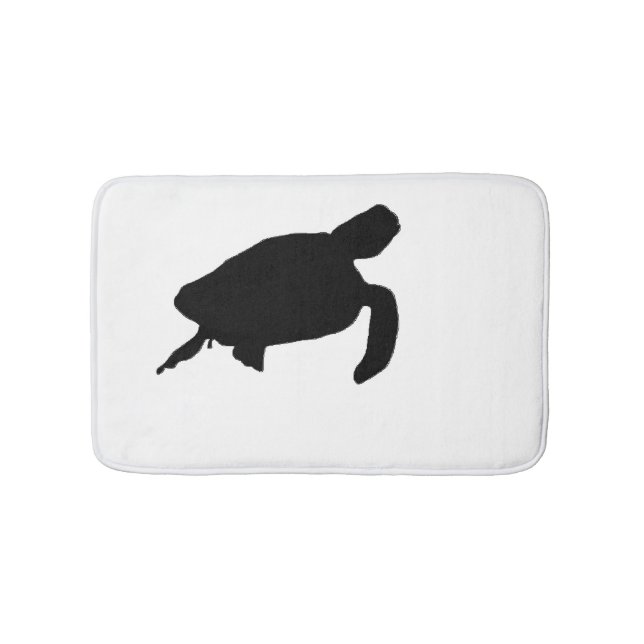 Tapis De Bain Silhouette de la tortue de mer (Devant)
