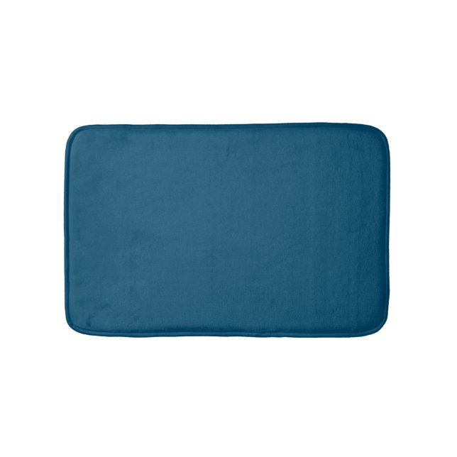 Tapis De Bain Simple bleu océanique uni élégant (Devant)