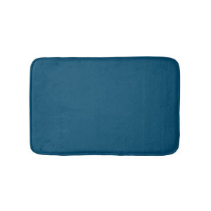 Tapis De Bain Simple bleu océanique uni élégant moderne