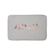 Simple et moderne Gris et Faux Oiseaux de Cuivre