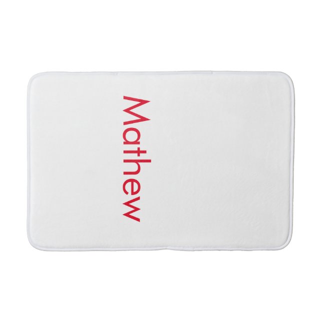 Tapis De Bain simple initial letter monogram add your name lett  (Devant)