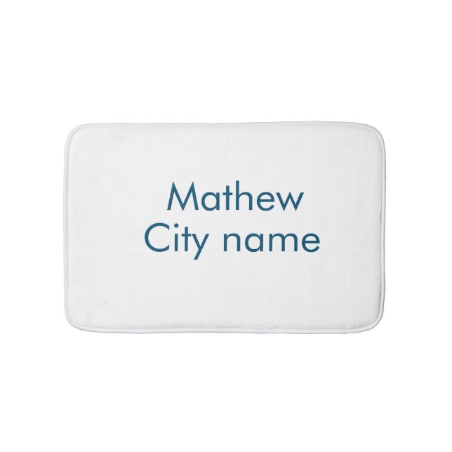 Tapis De Bain simple lettre initiale monogramme ajouter votre no (Devant)