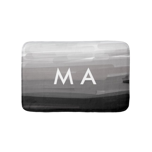 Tapis De Bain Simple monogramme ajouter votre nom lettre man min (Devant)