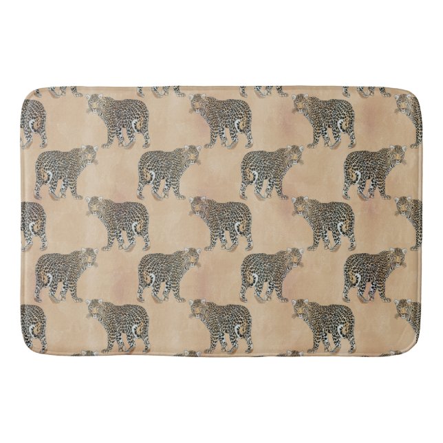Tapis De Bain Simple Motif animal léopard doré (Devant)