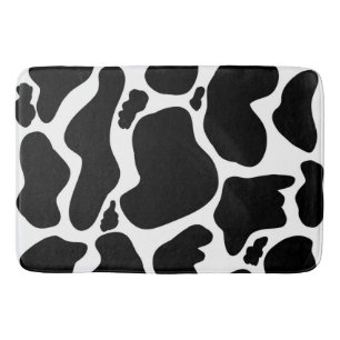 Tapis De Bain Simple noir et blanc Gros taches de vache Poster d