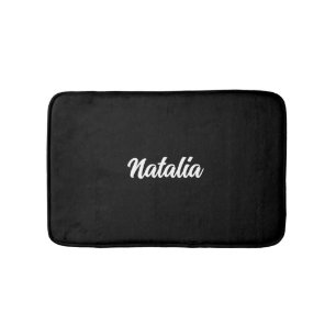 Tapis De Bain Simple Nom de Fille Élégant de Couleur Personnalis