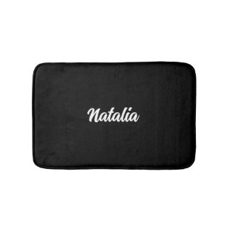 Tapis De Bain Simple Nom de Fille Élégant de Couleur Personnalis