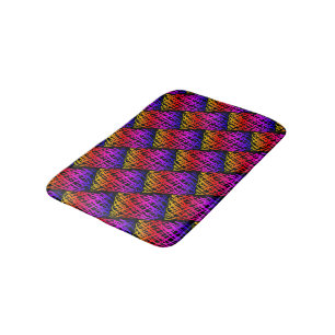Tapis De Bain Simple Scribble Half Drop Arrière - plan noir