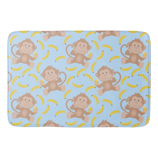 Tapis De Bain Singe Cheeky avec Mat Bain Bleu Banana (Devant)
