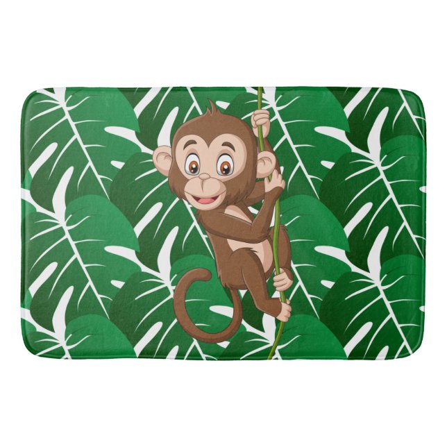 Tapis De Bain Singe sur la vigne Design Bain Mat (Devant)