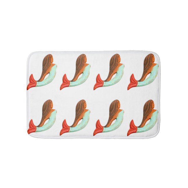 Tapis De Bain sirènes à queue bleue (Devant)