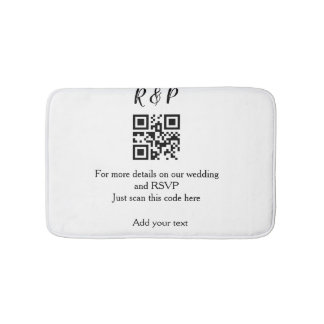 Tapis De Bain site web de mariage rsvp q r code ajouter nom text