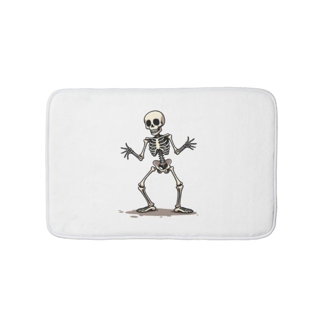 Tapis De Bain Skeleton Doing Dab - Drôle Halloween Dance Shi (Devant)