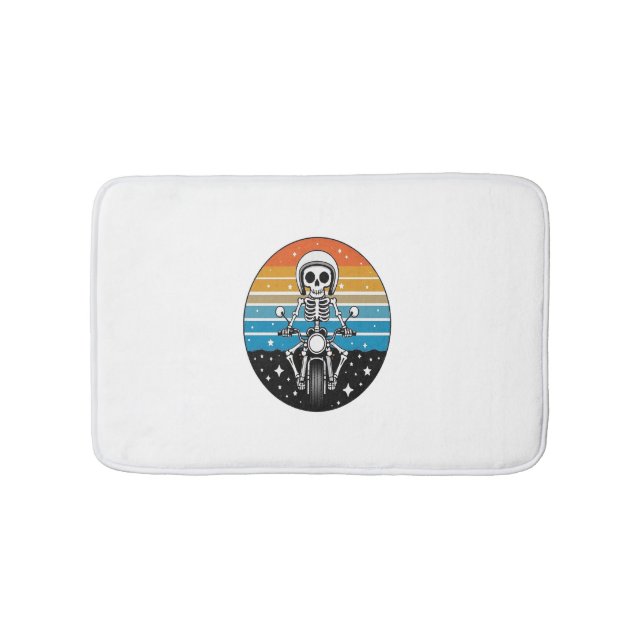 Tapis De Bain Skeleton équitation moto (Devant)