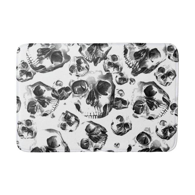 Tapis De Bain Skeleton Skull Art Pattern (Devant)