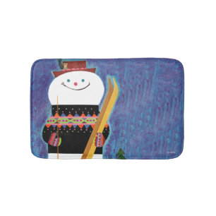 Tapis De Bain Skis pour Snowman