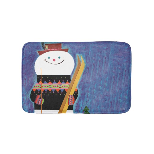 Tapis De Bain Skis pour Snowman (Devant)