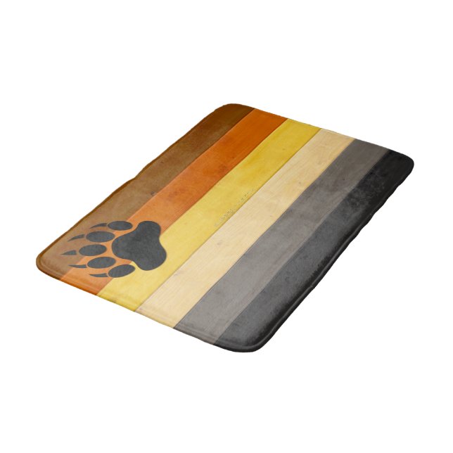 Tapis De Bain SlipperyJoe's Bear Pride drapeau de la texture du  (Angle)