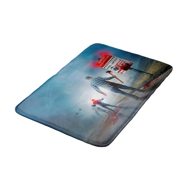 Tapis De Bain SlipperyJoe's heureux Halloween yeux brillants zom (Angle)