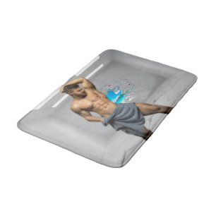 Tapis De Bain SlipperyJoe's Man serviette brisée mur de brique b