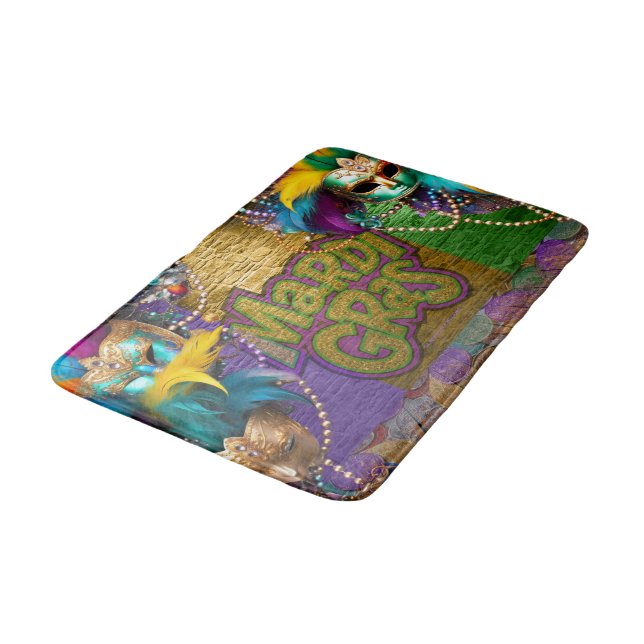 Tapis De Bain SlipperyJoe's Mardi Gras Colliers de perles doublo (Angle)