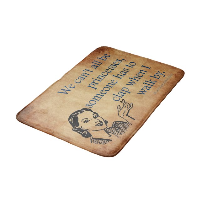 Tapis De Bain SlipperyJoe's Princess clap marchant drôle les ann (Angle)