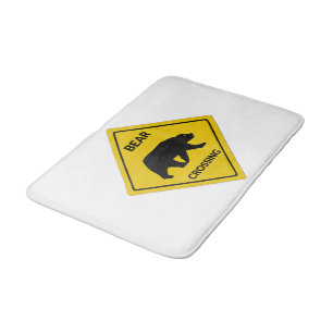 Tapis De Bain SlipperySignal de passage de l'ours de Joe silhoue