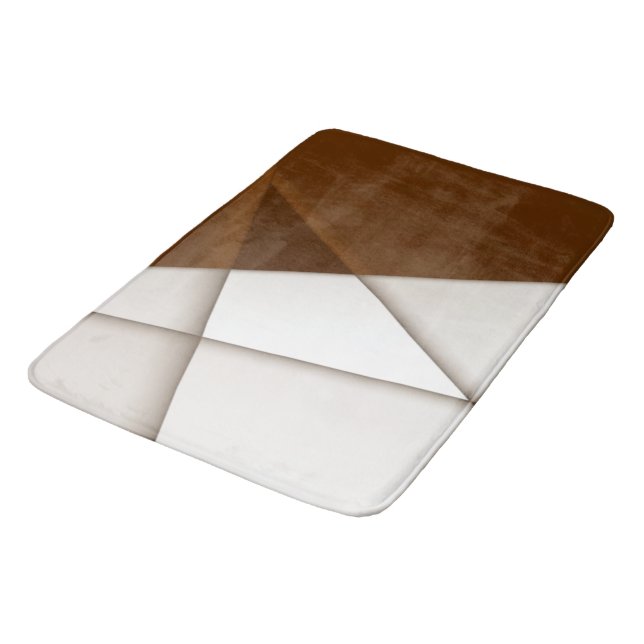 Tapis De Bain Sloping beige triangle with shadow, smooth style (Angle)