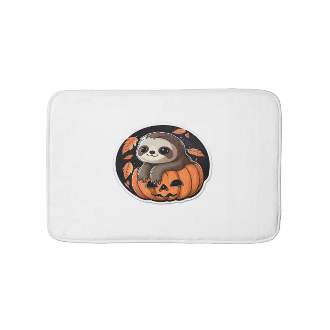 Tapis De Bain Sloth citrouille Halloween autocollant Surdimensio (Devant)