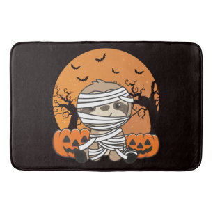 Tapis De Bain Sloth Mummy Citrouille Sloths Halloween Bath Ma