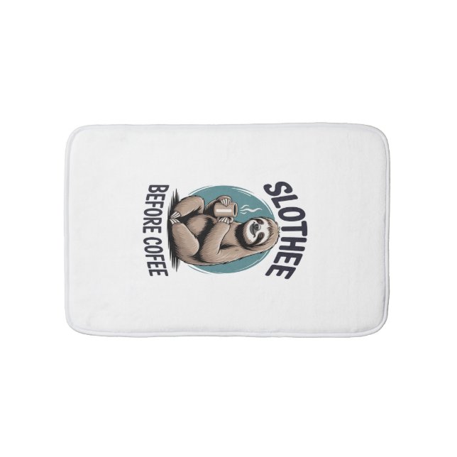 Tapis De Bain Slothee avant sublimation du café (Devant)