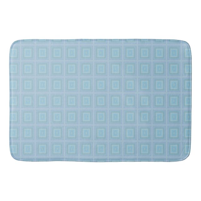 Tapis De Bain Small blue squares. (Devant)