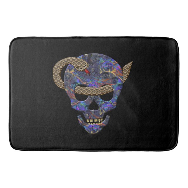 Tapis De Bain Snake Coiled Around Skull Thru Eyes (Devant)