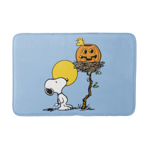 Tapis De Bain Snoopy & Bois Nid Avec Jack O'Lantern