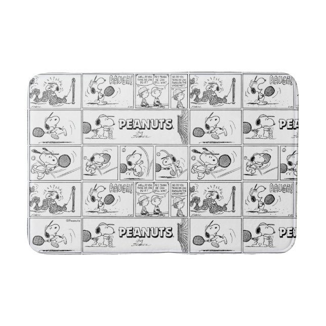 Tapis De Bain Snoopy Joue Au Tennis (Devant)