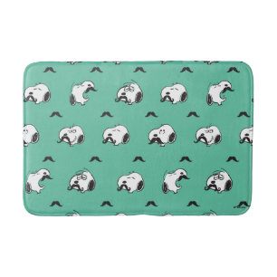 Tapis De Bain Snoopy Moustaches et Motif Turquoise